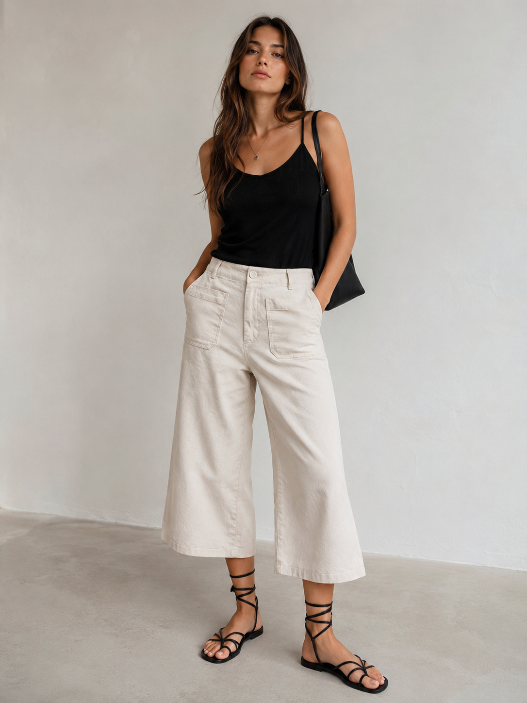 Pantalón pescador blanco Bagatelle
