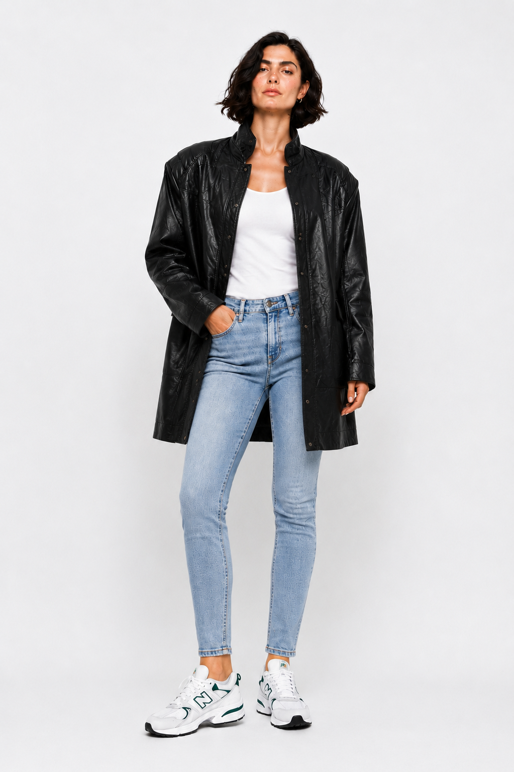Chaqueta de cuero negro The leather ranch