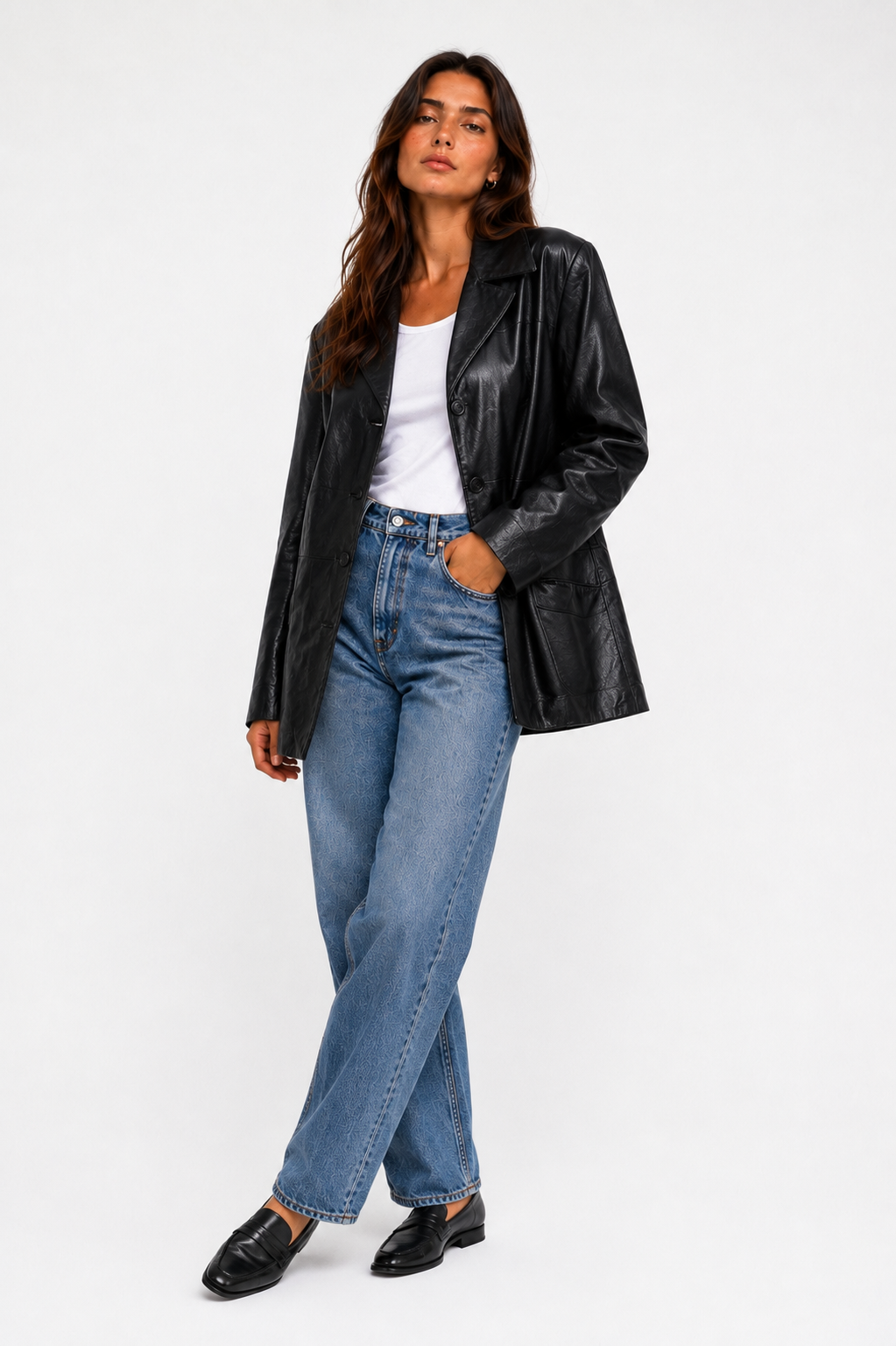 Chaqueta de cuero Tadashi