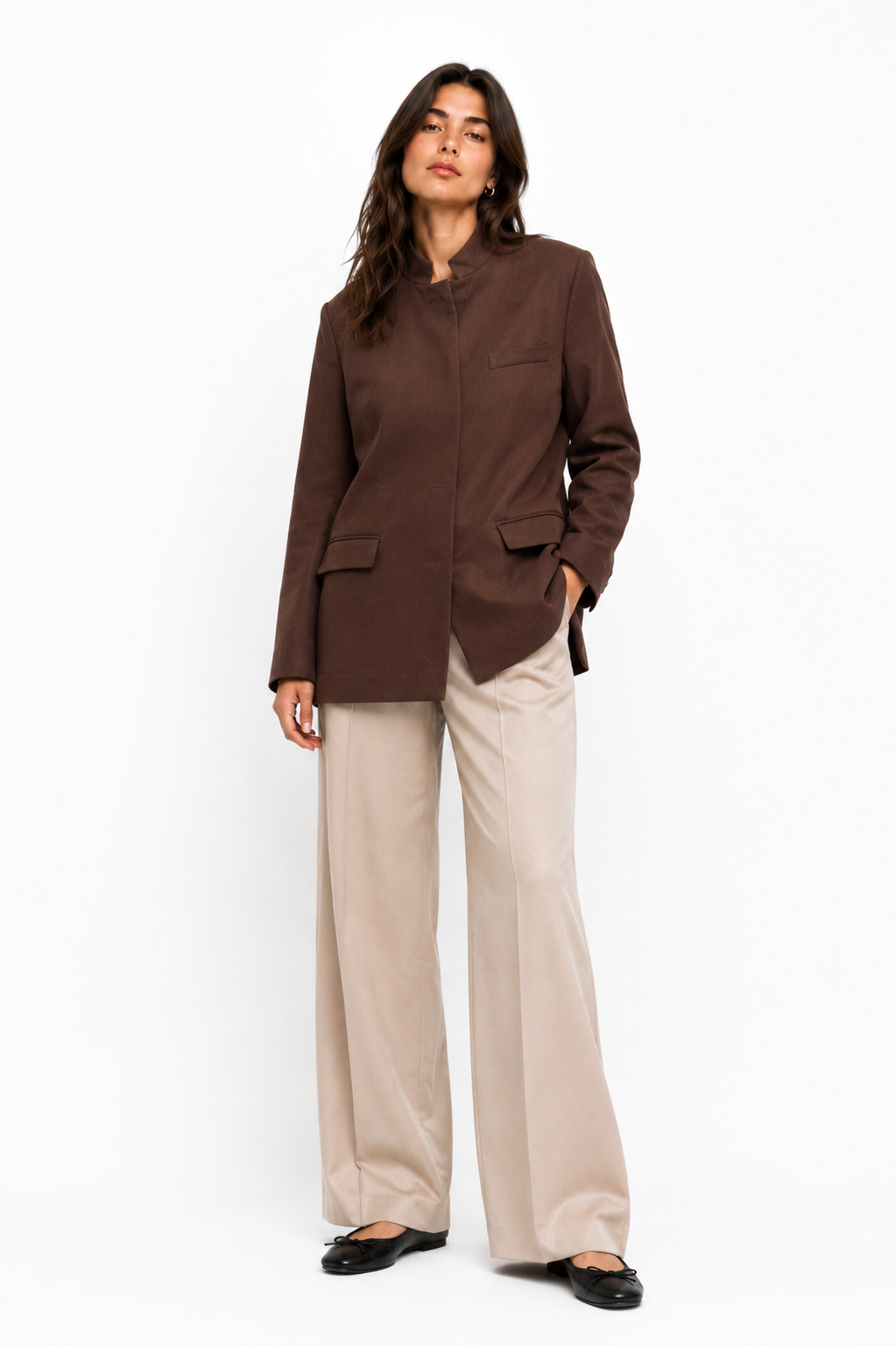 Blazer Vintage estilo militar café