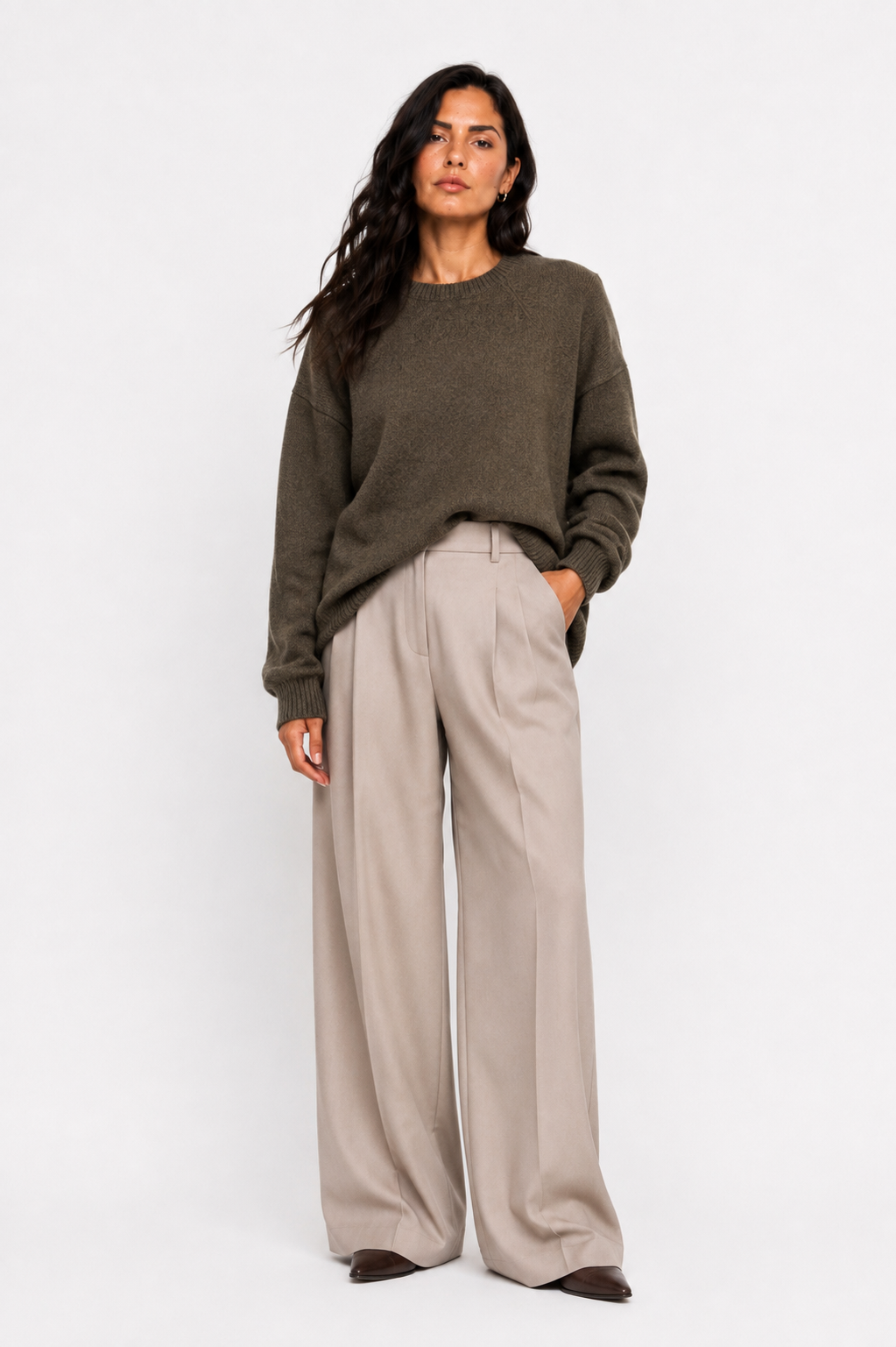 Sweater J Crew verde musgo lana