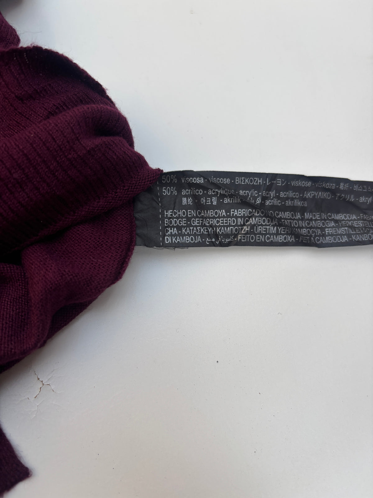 Sweater de hilo Zara morado