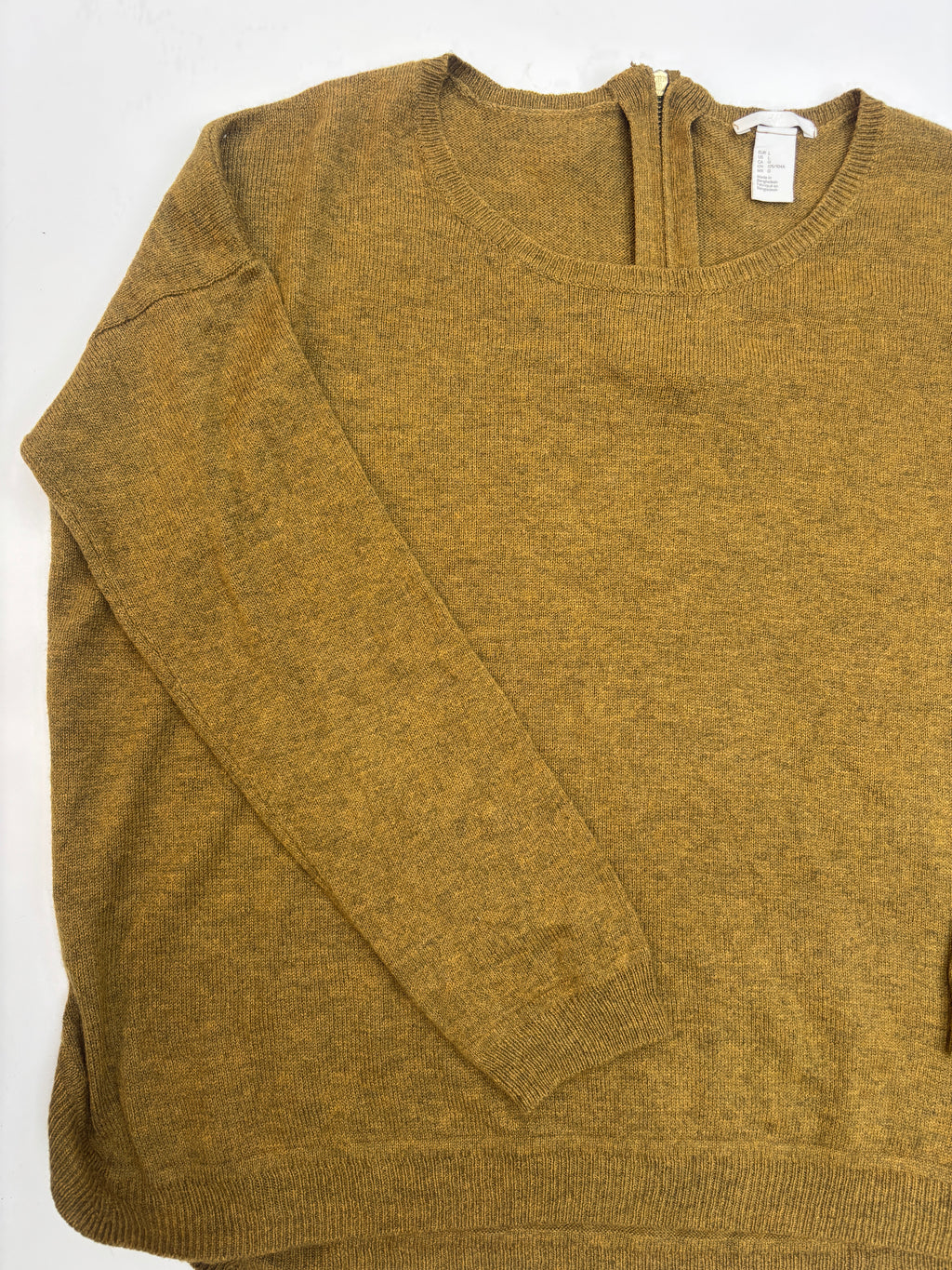 Sweater de hilo mostaza HM