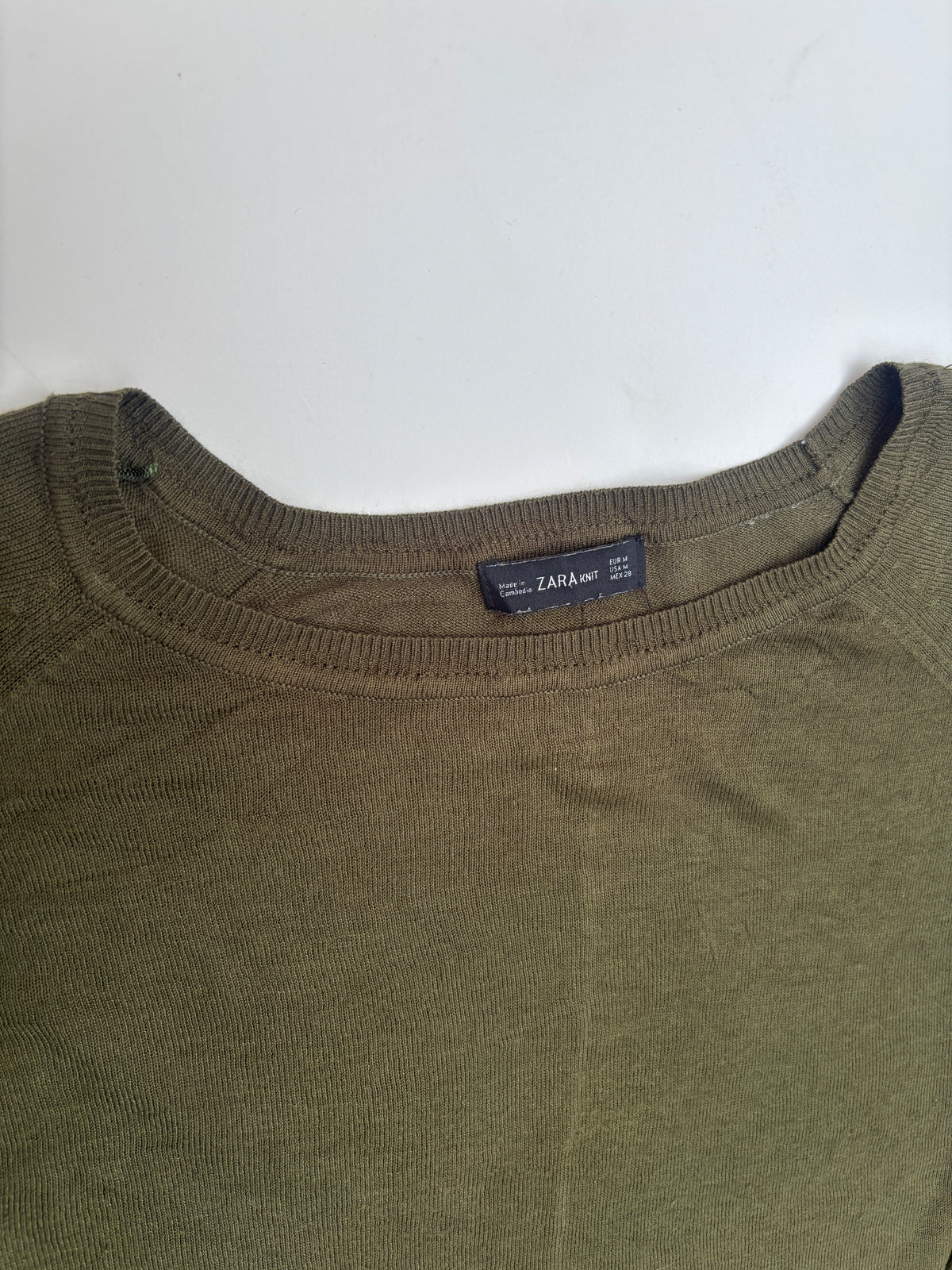 Sweater Zara hilo verde