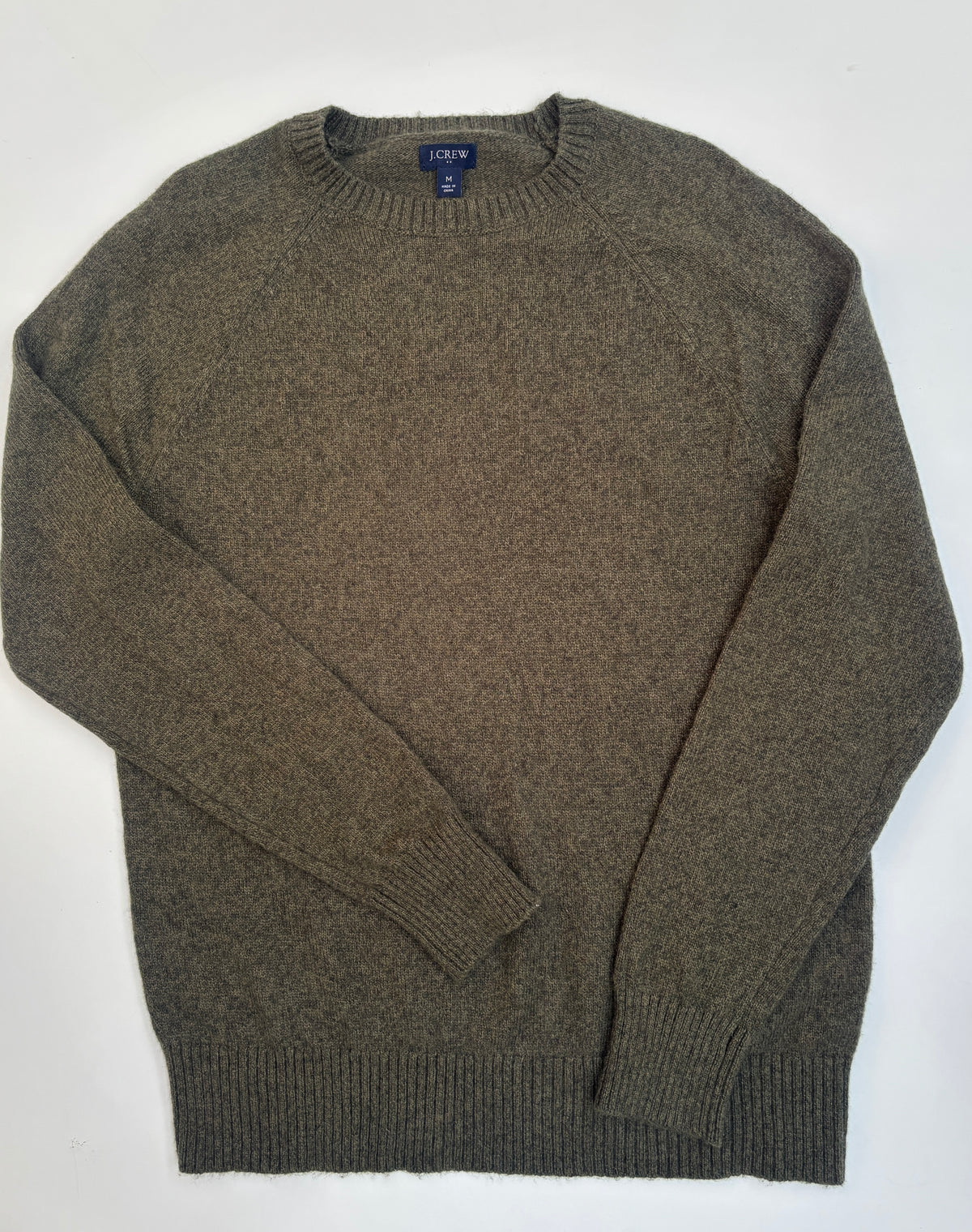 Sweater J Crew verde musgo lana