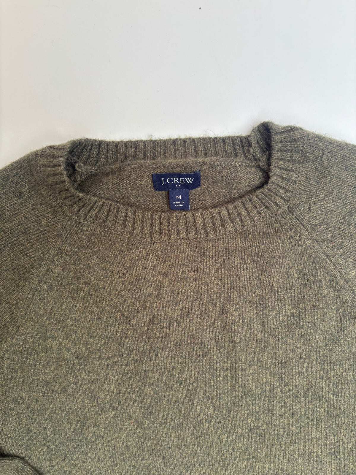Sweater J Crew verde musgo lana