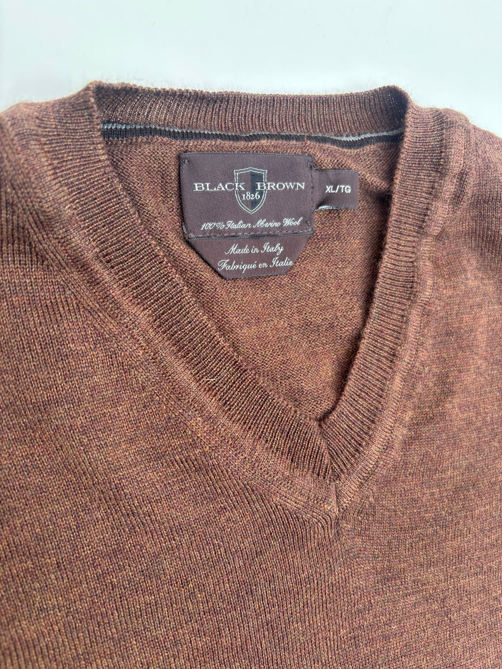 Sweater café Black brown lana