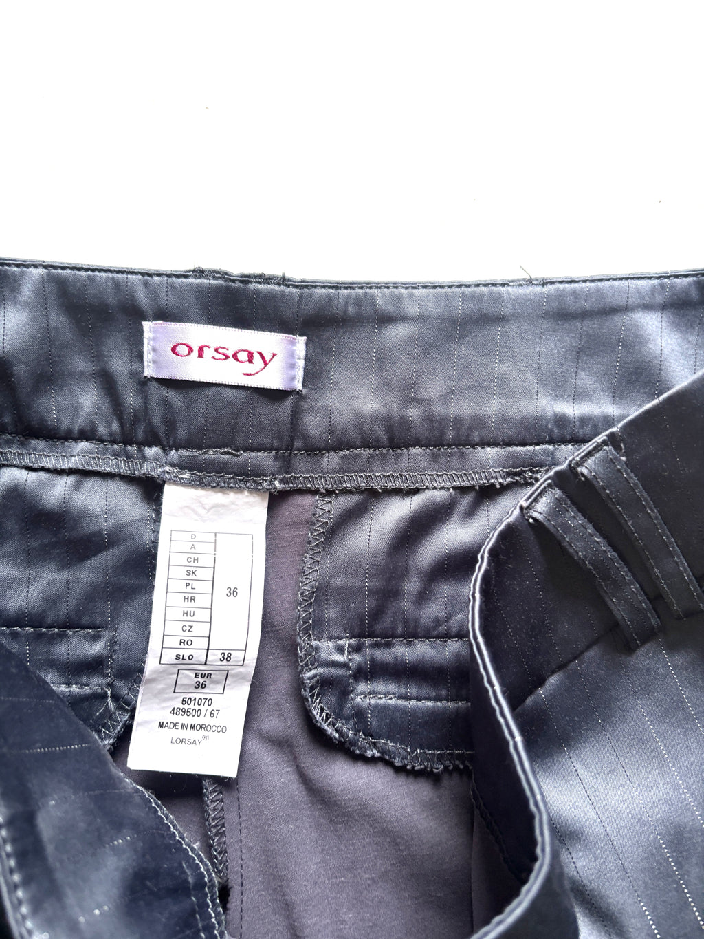Pantalón gris metalizado Orsay