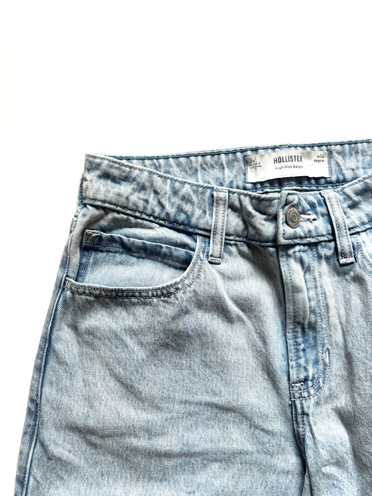 Jeans celeste Hollister baggy
