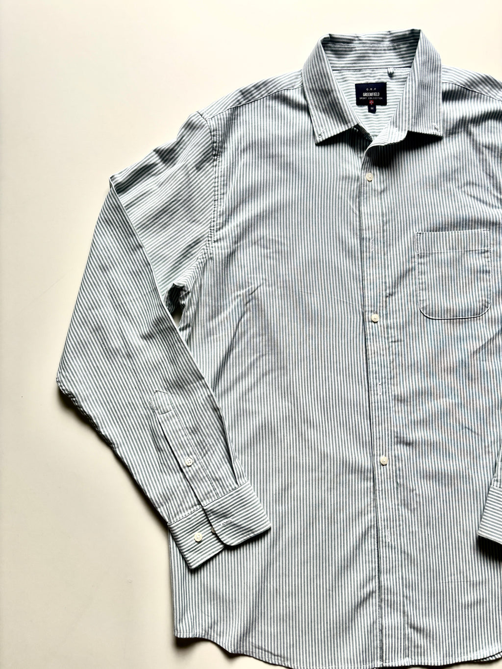 Blusa vintage oversize verde listada