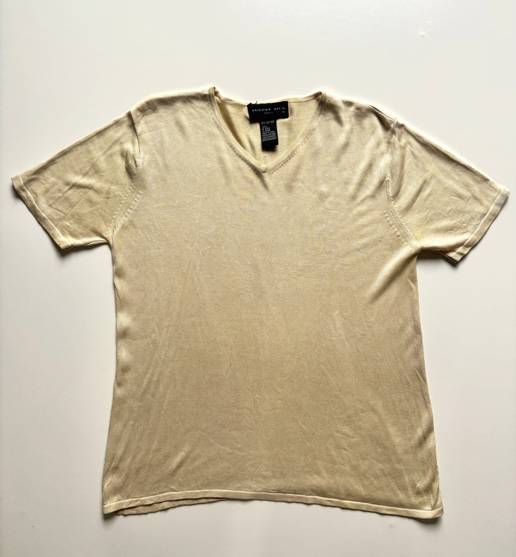 Top mezcla seda manga corta August silk