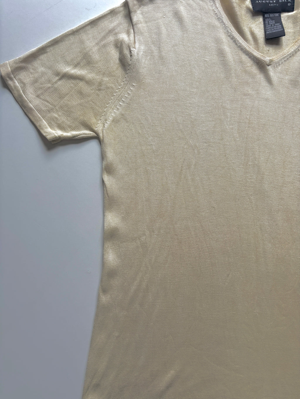 Top mezcla seda manga corta August silk