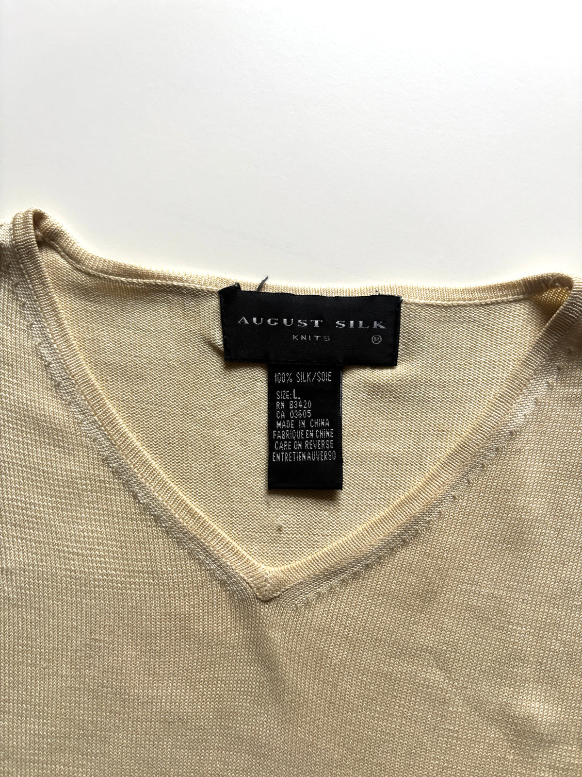 Top mezcla seda manga corta August silk