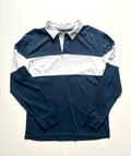 Polera vintage azul cuello polo