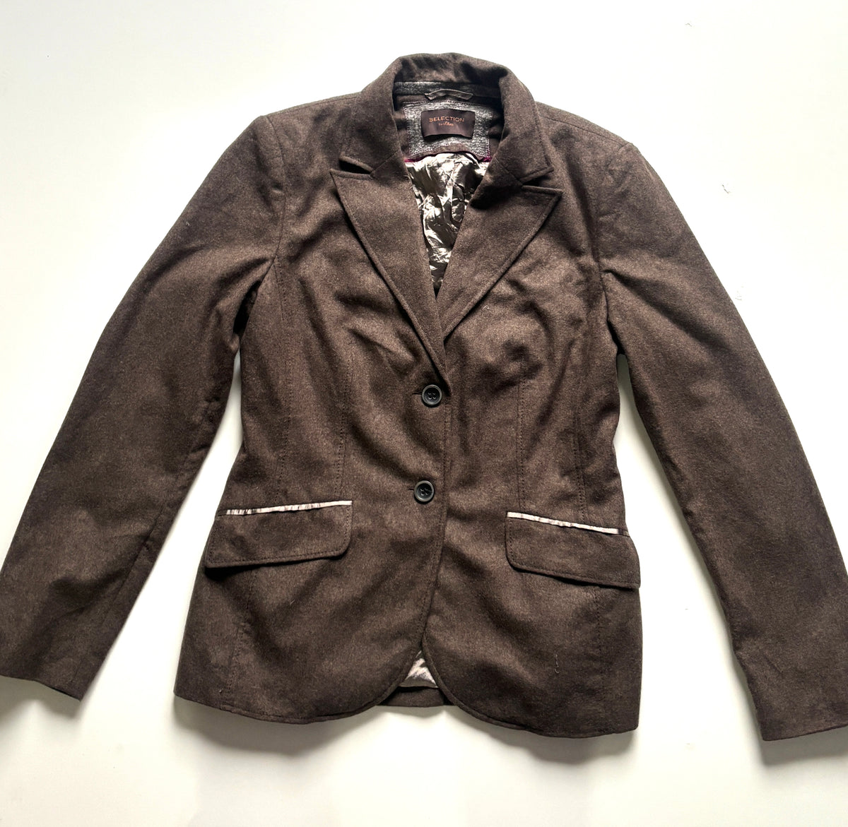 Blazer Vintage cafe con lana S.Oliver