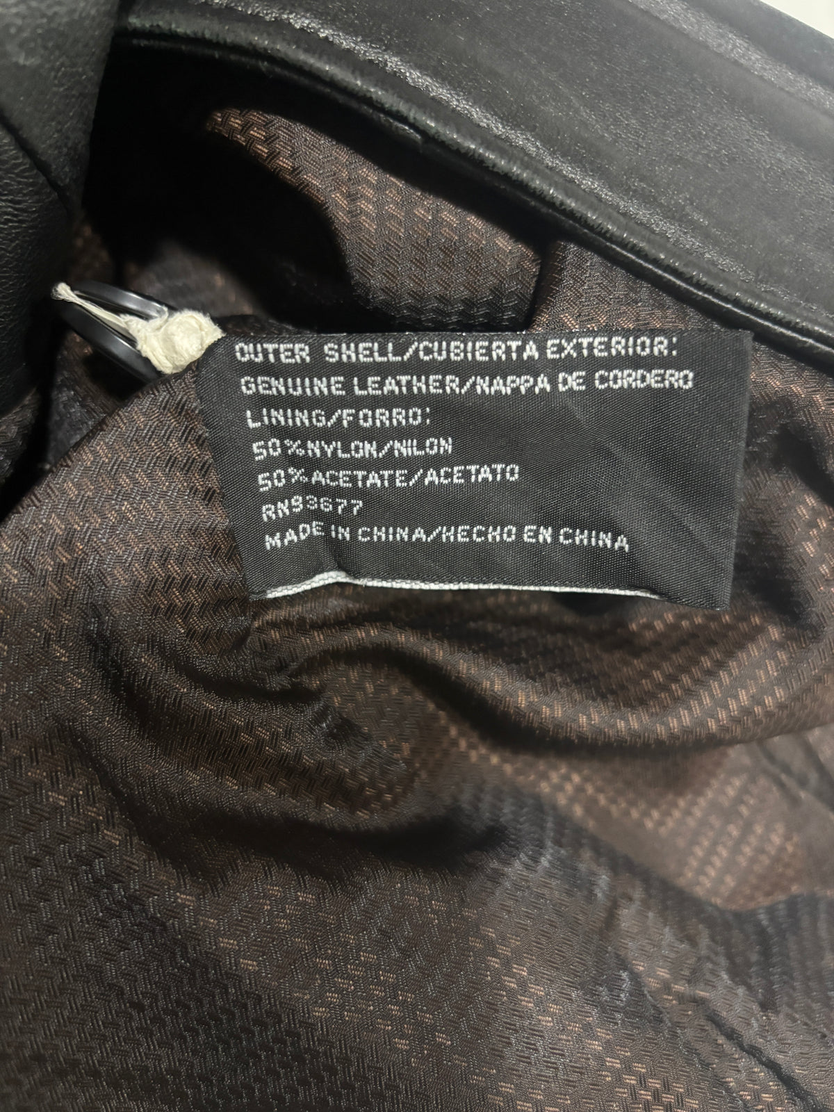 Chaqueta de cuero negra Worthington
