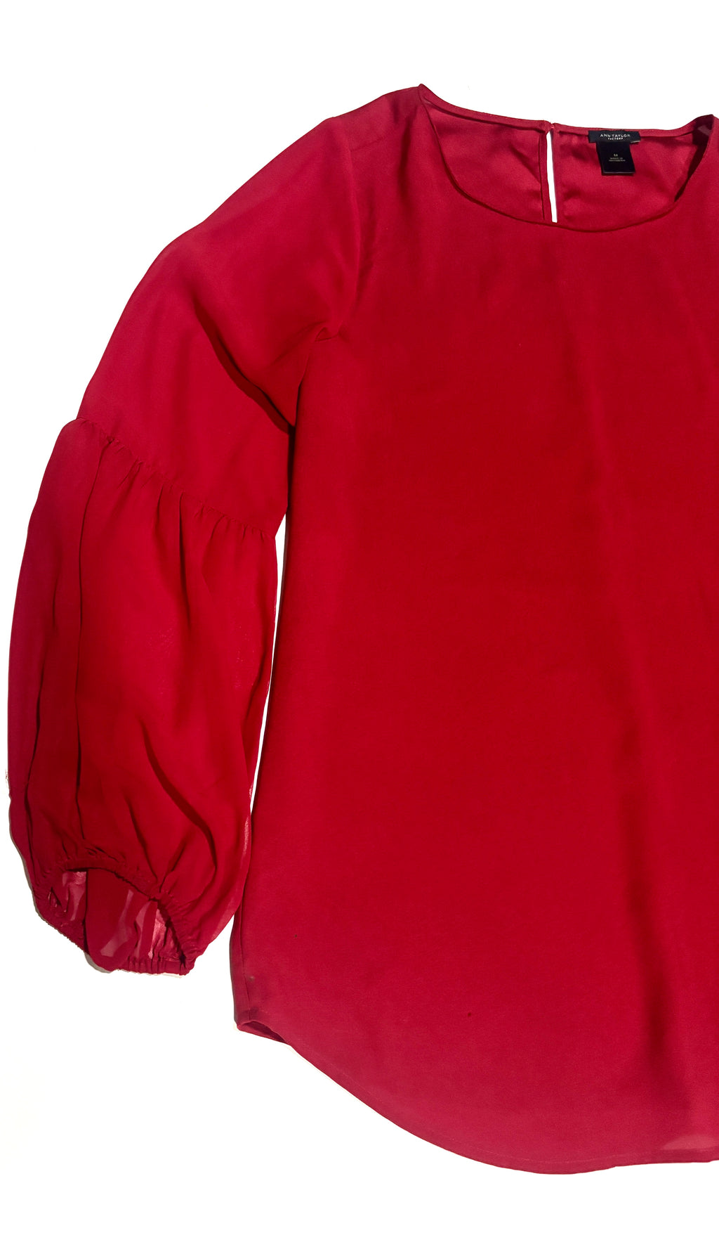 Blusa roja gasa Ann taylor