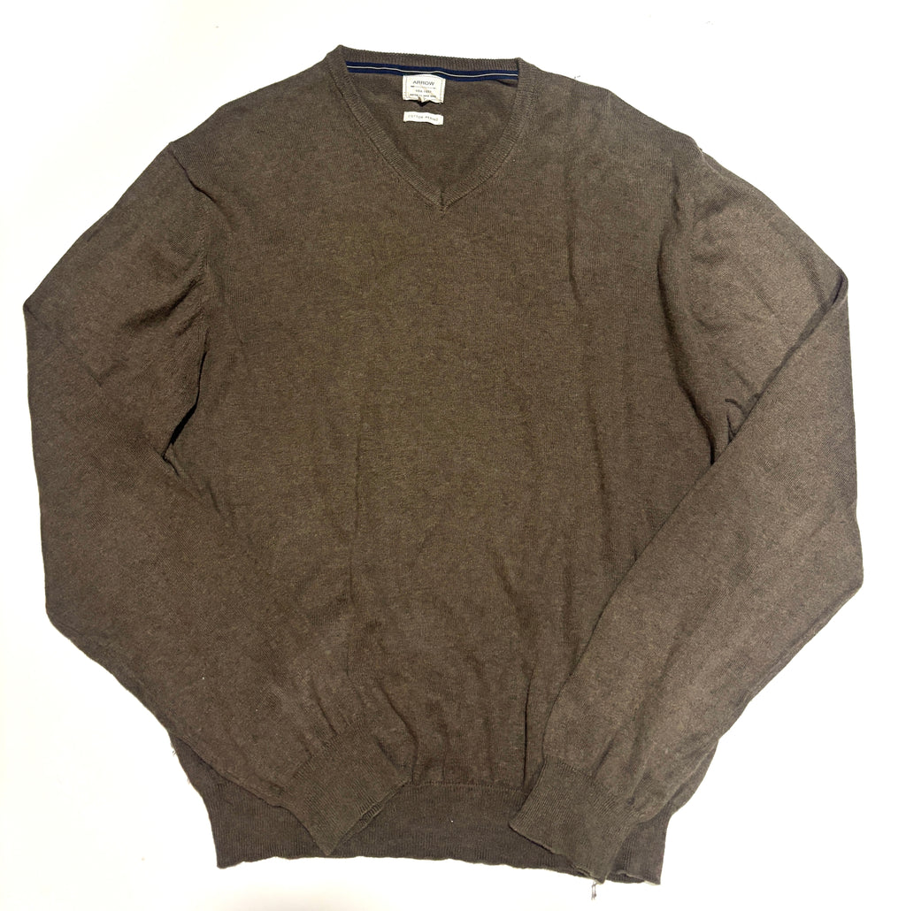 Sweater Arrow cafe con lana