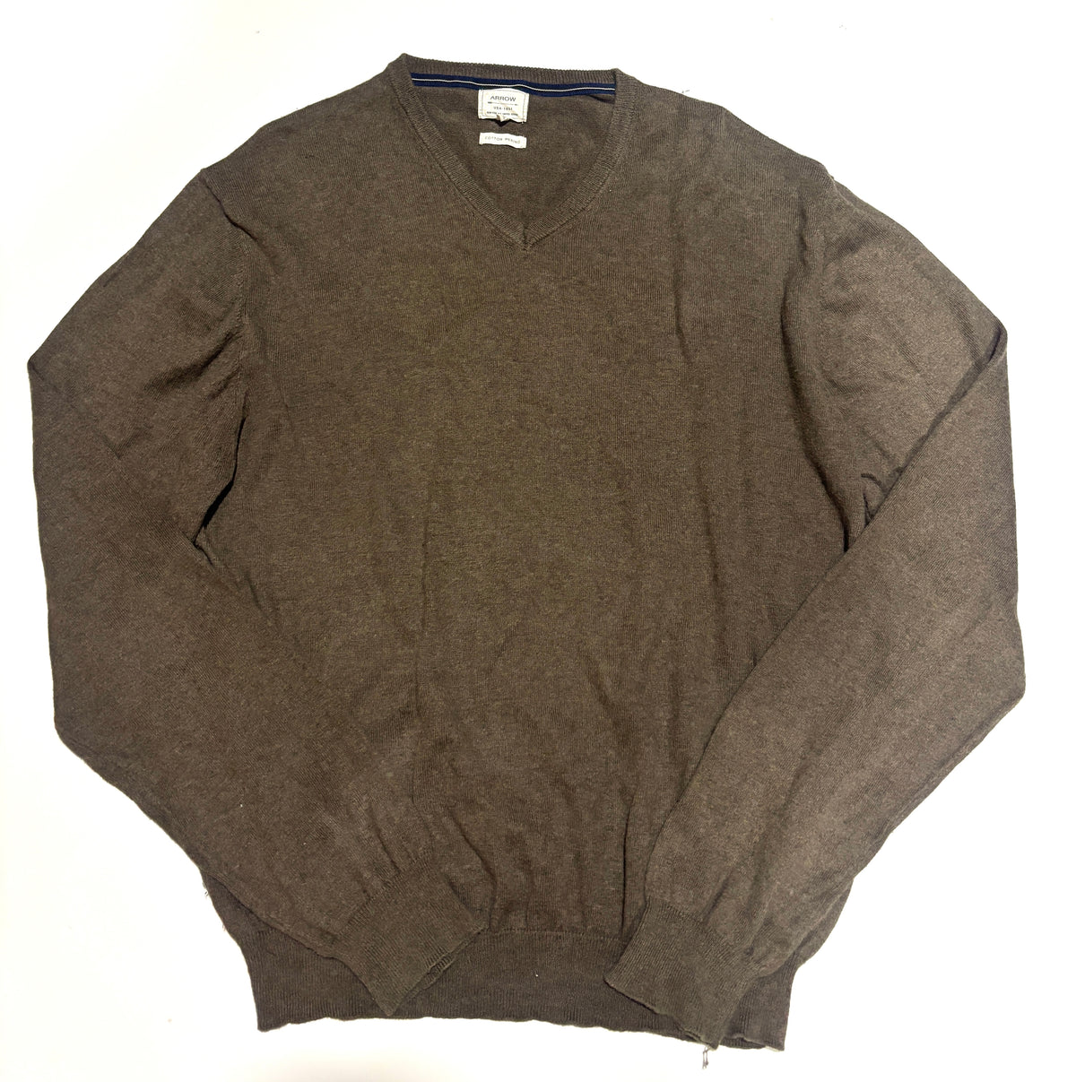 Sweater Arrow cafe con lana