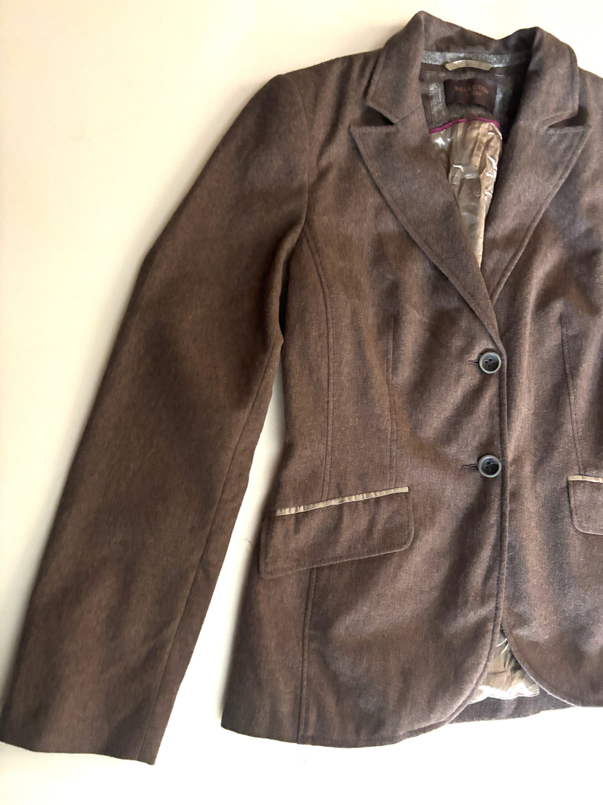 Blazer Vintage cafe con lana S.Oliver