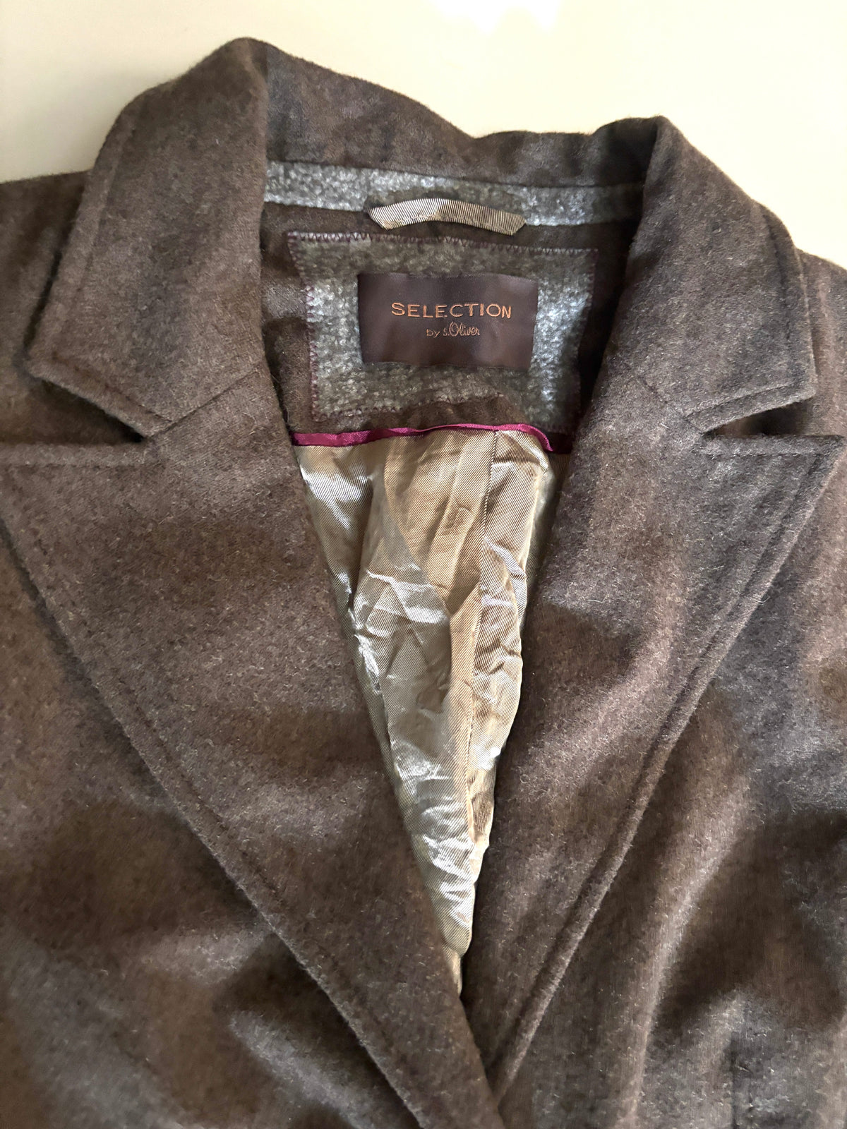 Blazer Vintage cafe con lana S.Oliver