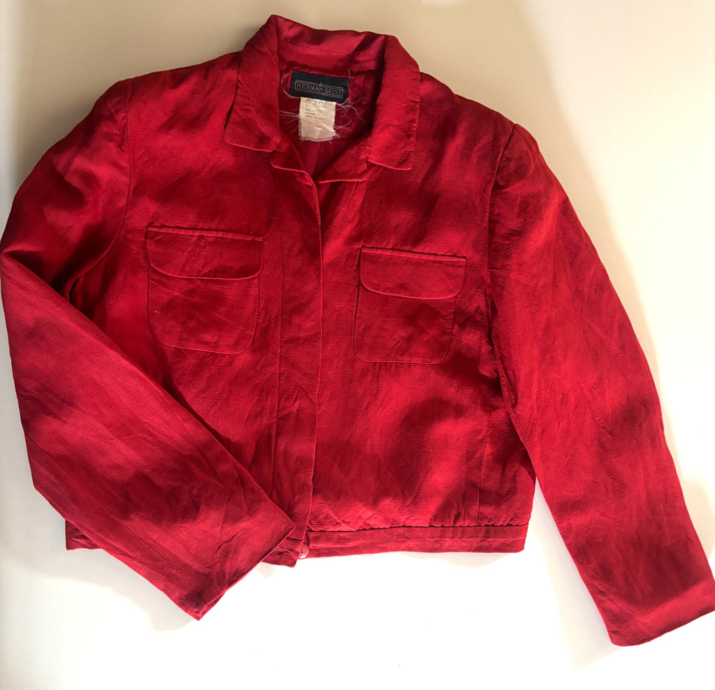 Chaqueta crop roja Herman heist