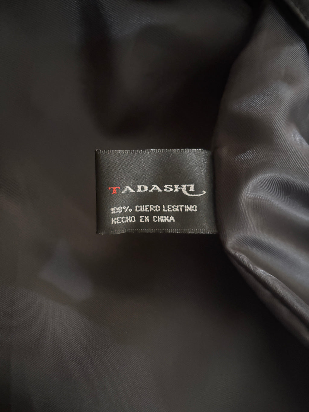 Chaqueta de cuero negra Tadashi