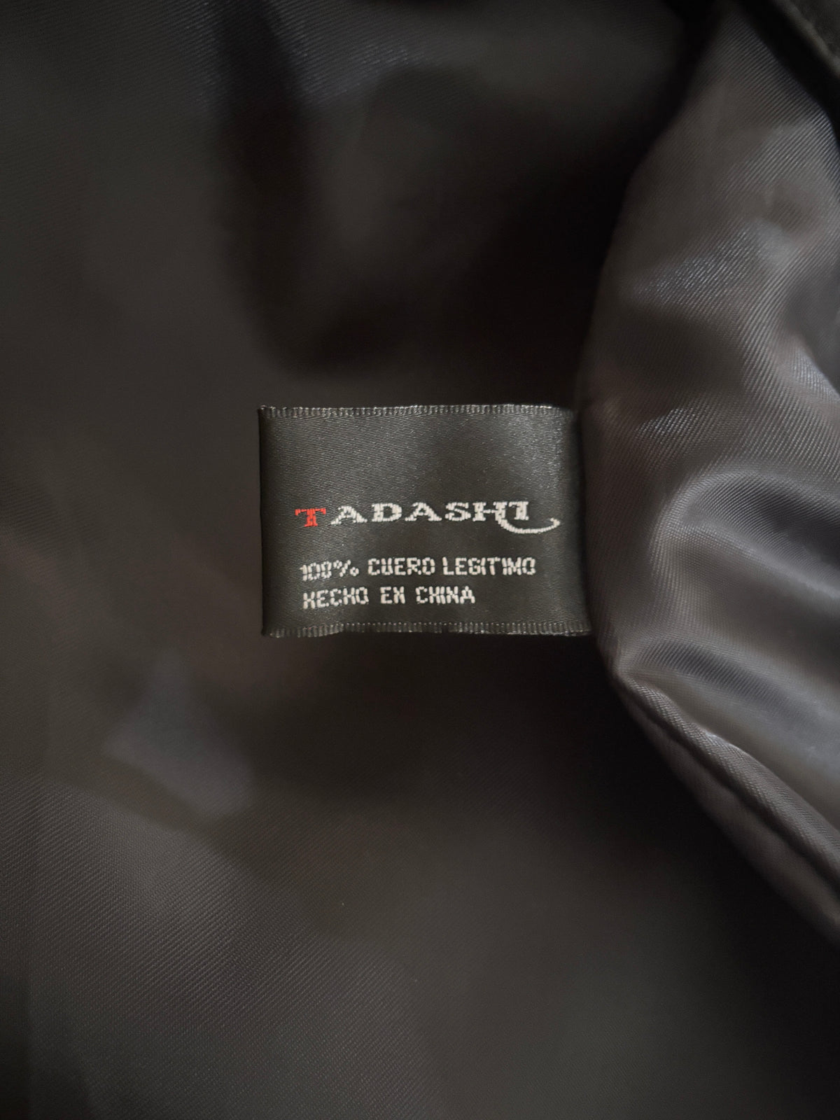 Chaqueta de cuero negra Tadashi