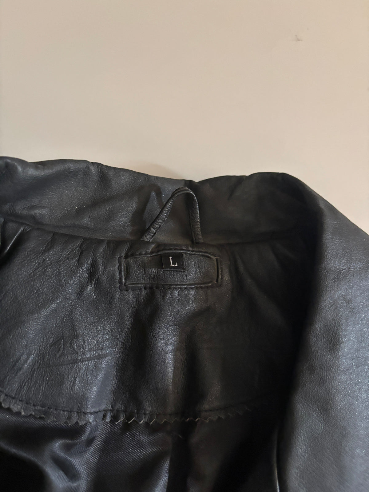 Chaqueta de cuero negra Tadashi