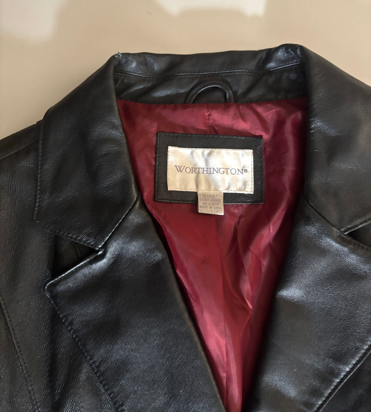 Chaqueta cuero Worthington blazer negra