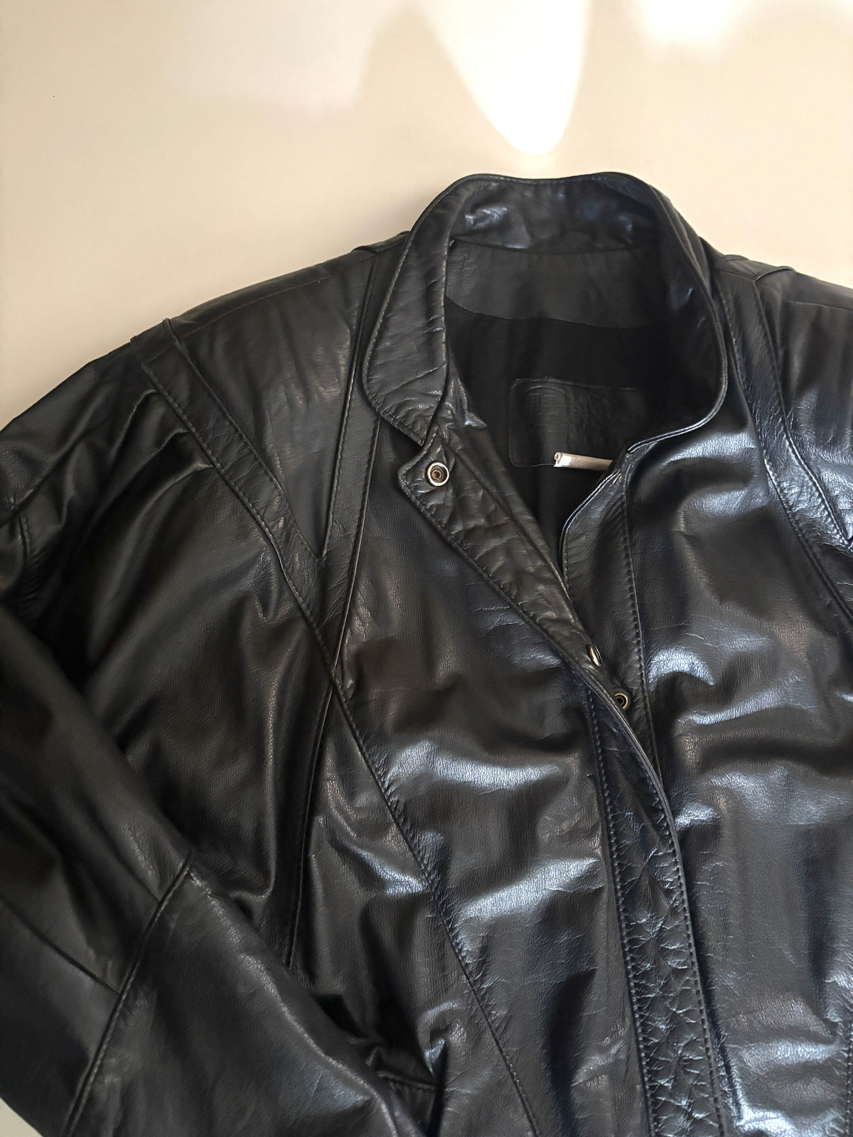 Chaqueta de cuero negro The leather ranch