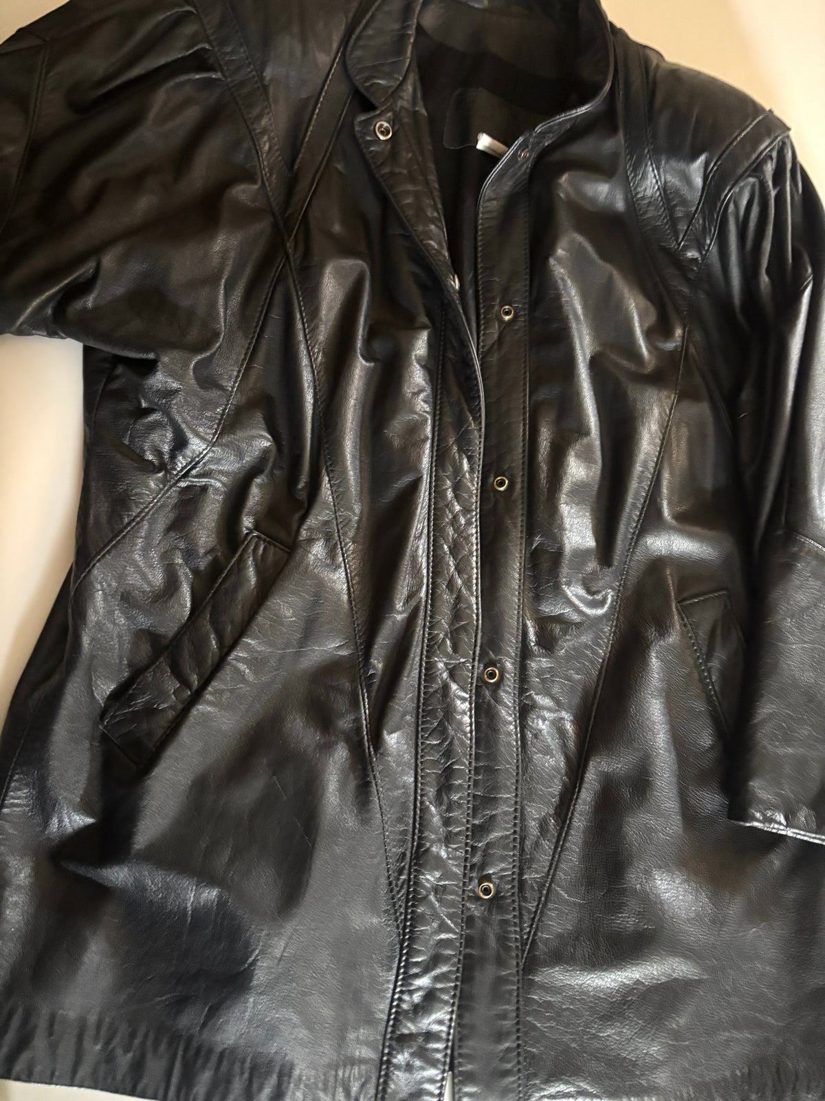 Chaqueta de cuero negro The leather ranch