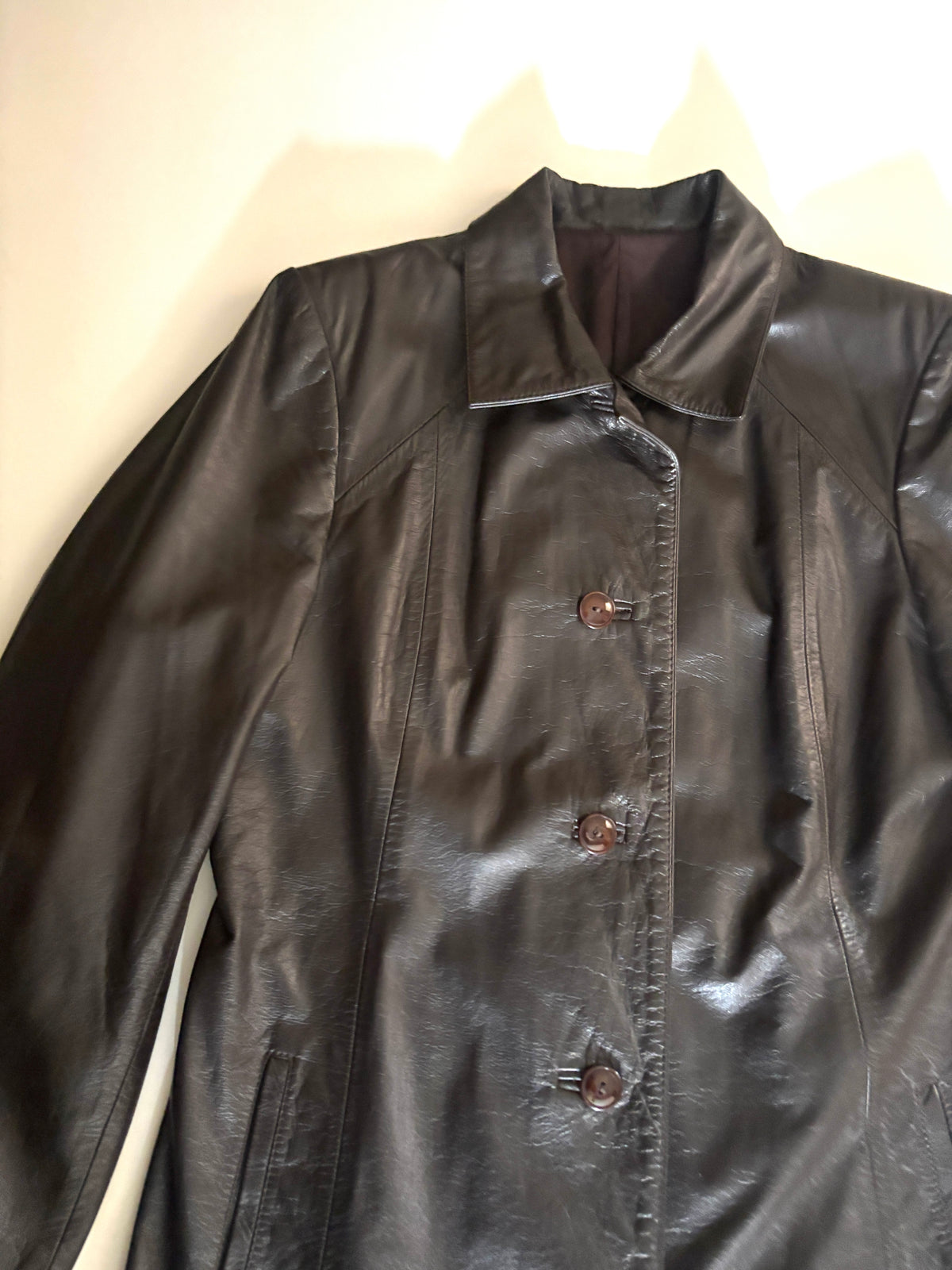 Chaqueta de cuero cafe Dagorret