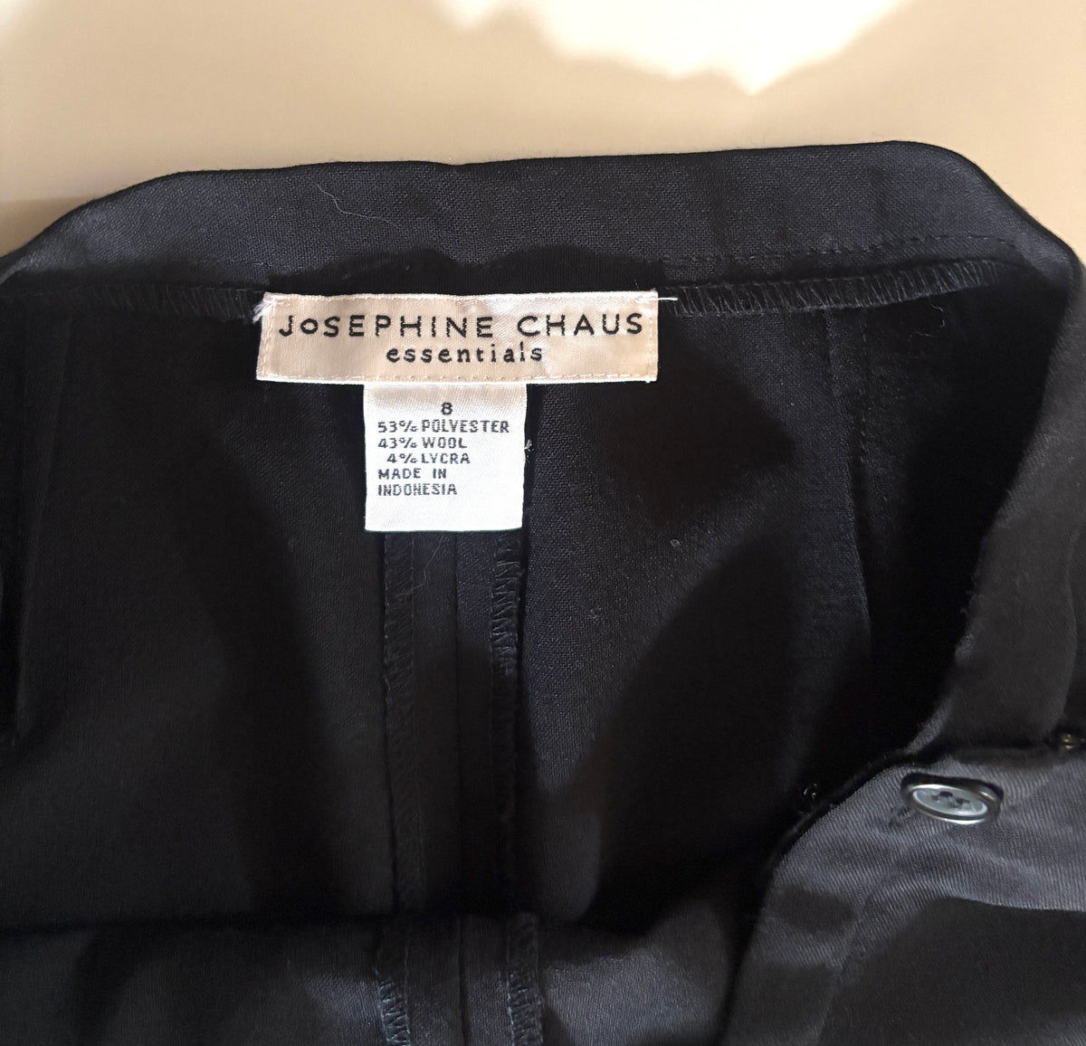 Pantalón vintage Josephine Chaus negro lana